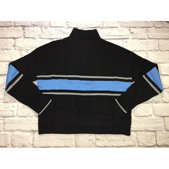 Nordstrom BP Black Blue Uneven Stripe Long Sleeve Sweater Womens Size Small - Picture 3 of 6